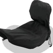 Load image into Gallery viewer, Mustang Harley Solo Seat w/Driver Backrest Rain Covers - Black - Side View