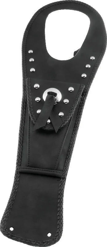 Mustang Kawasaki VN900 Cruiser Tank Bib w/Studs - Black - Side View