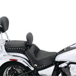 Load image into Gallery viewer, Mustang Kawasaki VN900 Tank Bib w/Studs - Black - Side View
