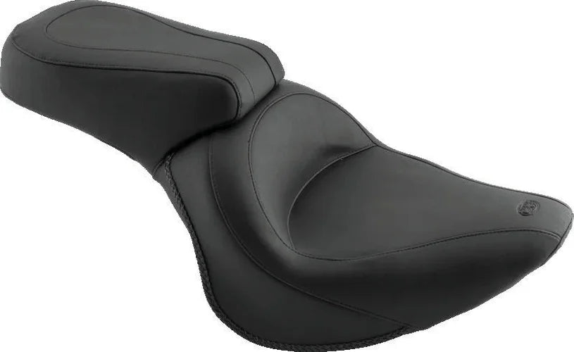 Mustang 06-17 Harley Softail Wide Tire (200mm) Standard Touring 1PC Seat - Black - Side View