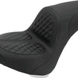 Load image into Gallery viewer, Mustang 06-17 Harley Softail Wide Tire (200mm) Fastback 1PC Seat w/Diamond Stitch - Black - Main Product View