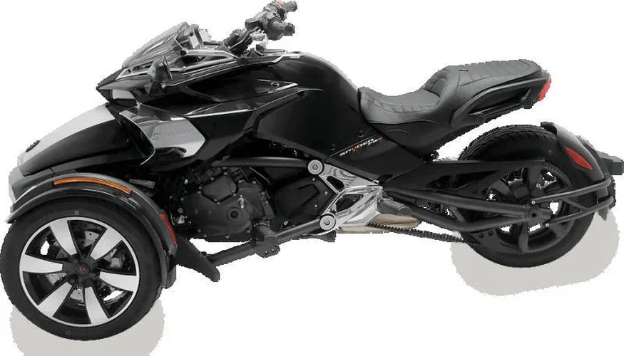 Mustang 08-21 Harley FL Touring Driver Backrest Kit Regal - Black - Side View