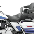 Load image into Gallery viewer, Mustang 08-21 Harley Electra Glide,Rd King,Str Glide Touring Heated 1PC Seat w/Driver Backrest-Black - Main Product View