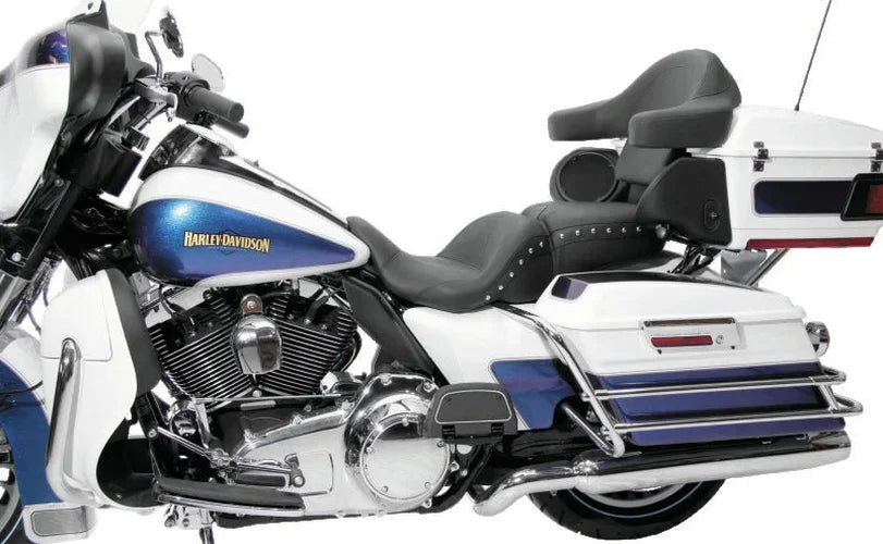 Mustang 08-21 Harley Electra Glide, Rd Glide, Rd King, Str Glide Lowdown 1PC Seat Studs - Black - Side View
