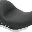 Load image into Gallery viewer, Mustang 08-21 Harley Electra Glide,Rd Glide,Rd King, Str Glide Lowdown Solo Seat w/Studs - Black - Main Product View