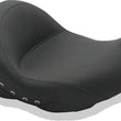 Load image into Gallery viewer, Mustang 08-21 Harley Electra Glide Std,Rd Glide,Rd King,Str Glide Lowdown Solo Seat w/Studs - Black - Side View
