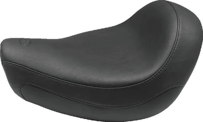 Mustang 97-07 Harley Electra Glide, Rd Glide Lowdown Standard Touring Passenger Seat w/Studs -Black - Side View
