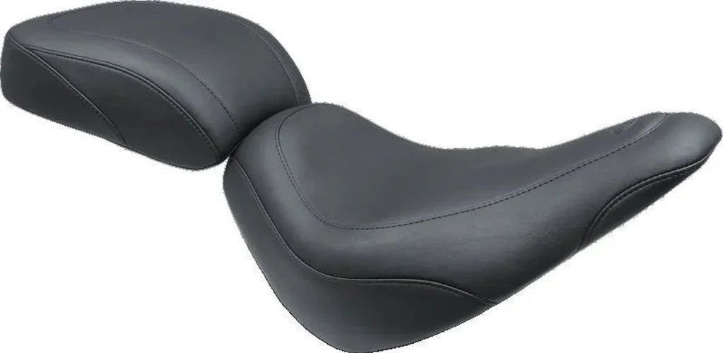 Mustang 18-23 Harley Fat Boy Standard Touring Passenger Seat - Black - Side View