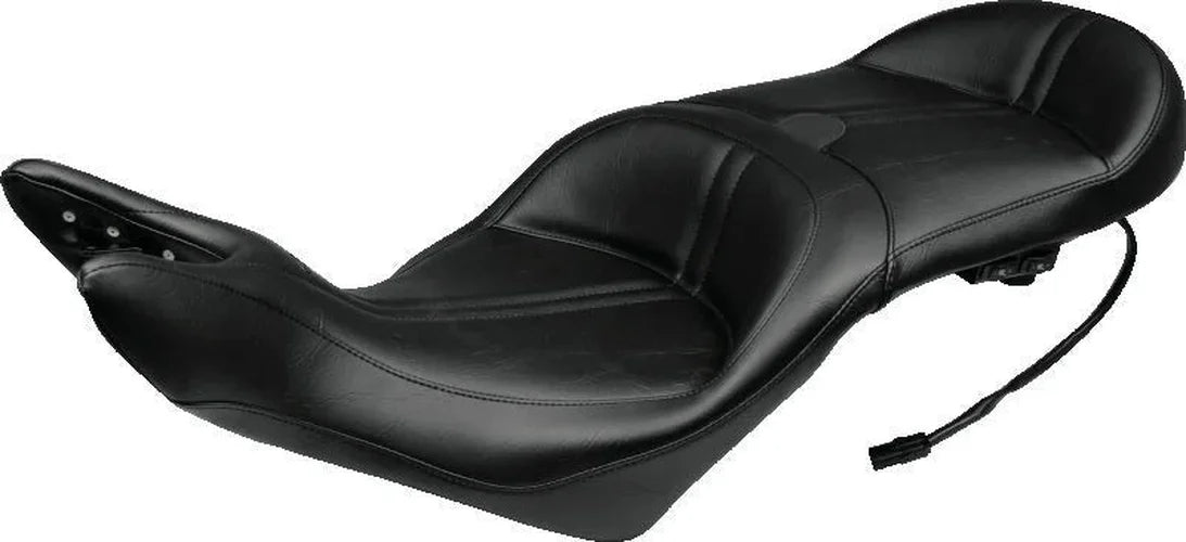 Mustang 08-17 Victory Vision Standard Touring 1PC Seat w/Driver Backrest - Black - Side View