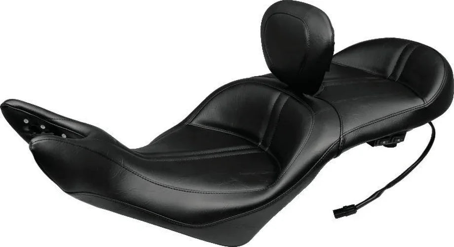 Mustang 08-17 Victory Vision Standard Touring 1PC Seat w/Driver Backrest - Black - Detail View