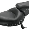 Load image into Gallery viewer, Mustang 91-05 Harley Dyna Standard Touring 1PC Seat w/Studs - Black - Side View