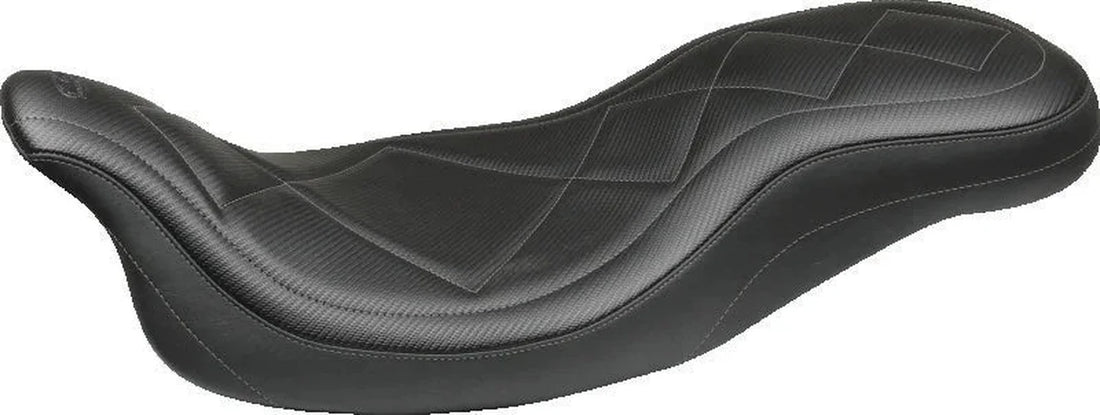 Mustang 06-21 Kawasaki Vulcan 900 Classic, Custom Standard Touring 1PC Seat w/Studs - Black - Side View