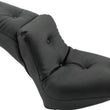 Load image into Gallery viewer, Mustang 84-06 Harley Standard Rear Tire Duke Extra Wide 1PC Seat Regal - Black - Side View