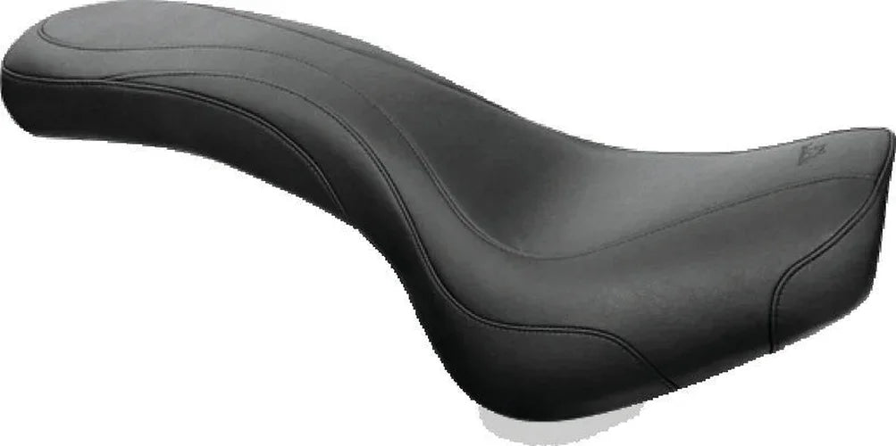 Mustang 13-17 Harley Softail Breakout Standard Touring Solo Seat Trapezoid - Black - Side View