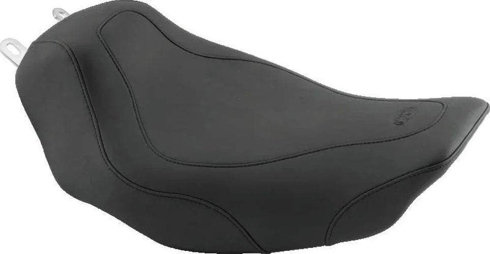 Mustang 97-07 Harley Electra Glide Std, Road Glide Tripper Fastback Solo Seat - Black - Side View