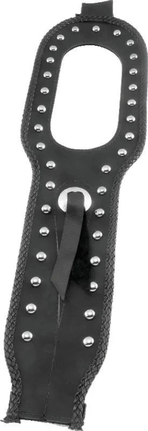 Mustang 91-03 Harley Dyna Tank Bib w/Studs - Black - Side View