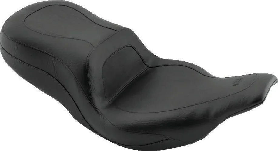 Mustang 93-03 Harley Dyna Wide Glide Tank Bib w/Studs - Black - Side View