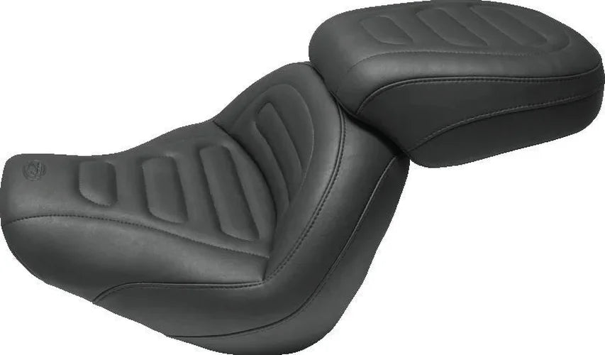 Mustang 80-88 Harley Electra Glide, Tour Glide Wide Touring 1PC Seat Regal - Black - Side View