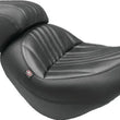 Load image into Gallery viewer, Mustang 06-17 Harley Softail Wide Tire (200mm) Wide Tripper Passenger Seat - Black - Side View