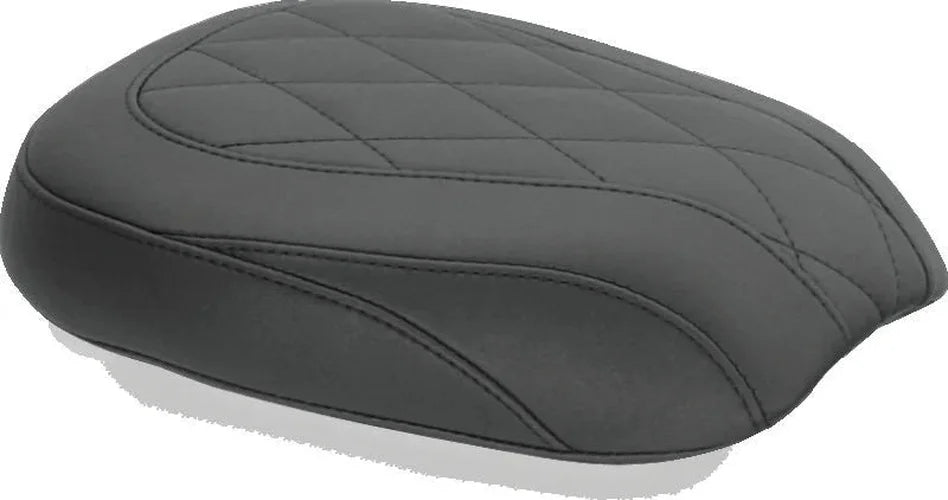 Mustang 11-13 Harley Blackline, 12-17 Slim/Slim S Wide Tripper Passenger Seat Diamond Stitch - Blac - Side View