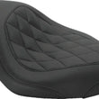 Load image into Gallery viewer, Mustang 04-21 Harley Sportster Wide Tripper Solo Seat Diamond Stitch - Black - Main Product View