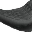 Load image into Gallery viewer, Mustang 18-21 Harley Low Rider, Sport Glide Wide Tripper Solo Seat Diamond Stitch - Black - Main Product View