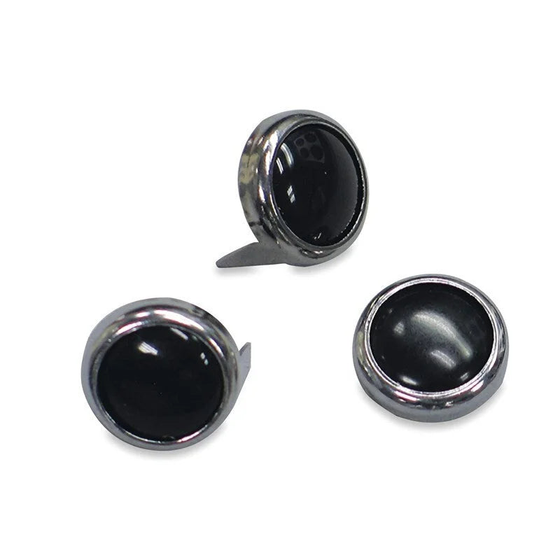 Mustang Studs 12.5mm (Bag of 10) - Black - Side View