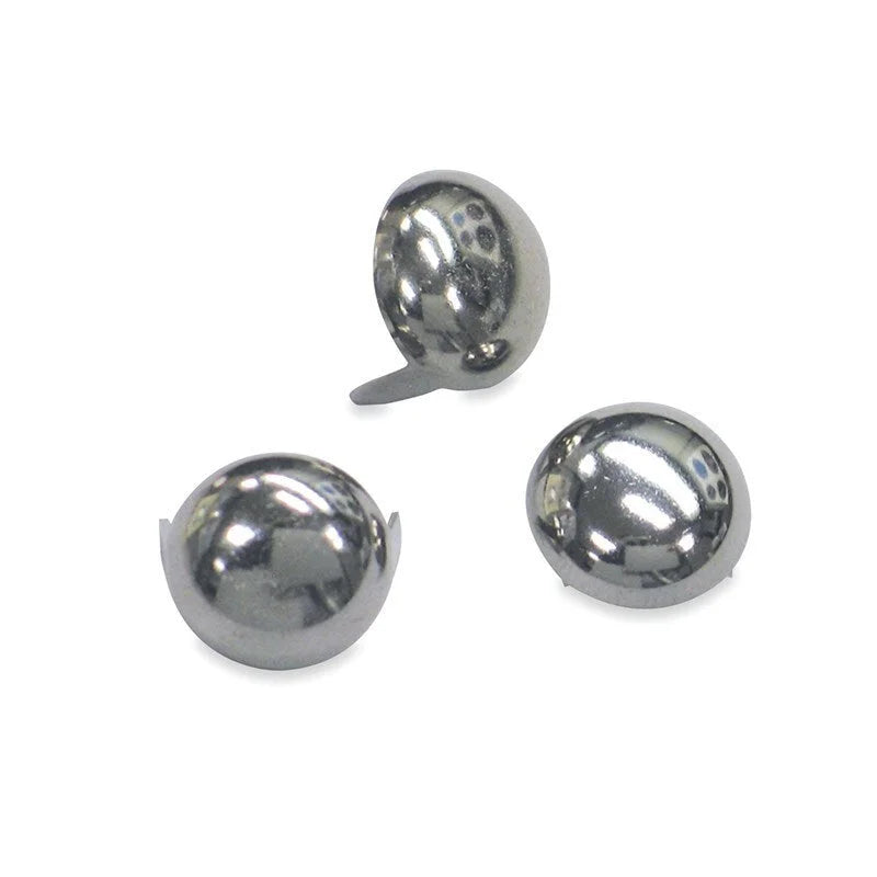 Mustang Studs 12.5mm (Bag of 20) - Chrome - Side View