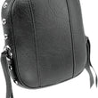 Load image into Gallery viewer, Mustang Yamaha Sissy Bar Pad (7.5 inch x 9 inch) w/Studs- Black - Side View