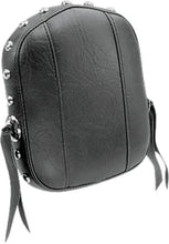 Load image into Gallery viewer, Mustang Yamaha Sissy Bar Pad (7.5 inch x 9 inch) w/Studs- Black - Side View