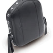 Load image into Gallery viewer, Mustang Yamaha Sissy Bar Pad (7.5 inch x 9 inch) w/Studs- Black - Detail View