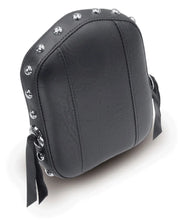Load image into Gallery viewer, Mustang Yamaha Sissy Bar Pad (7.5 inch x 9 inch) w/Studs- Black - Detail View