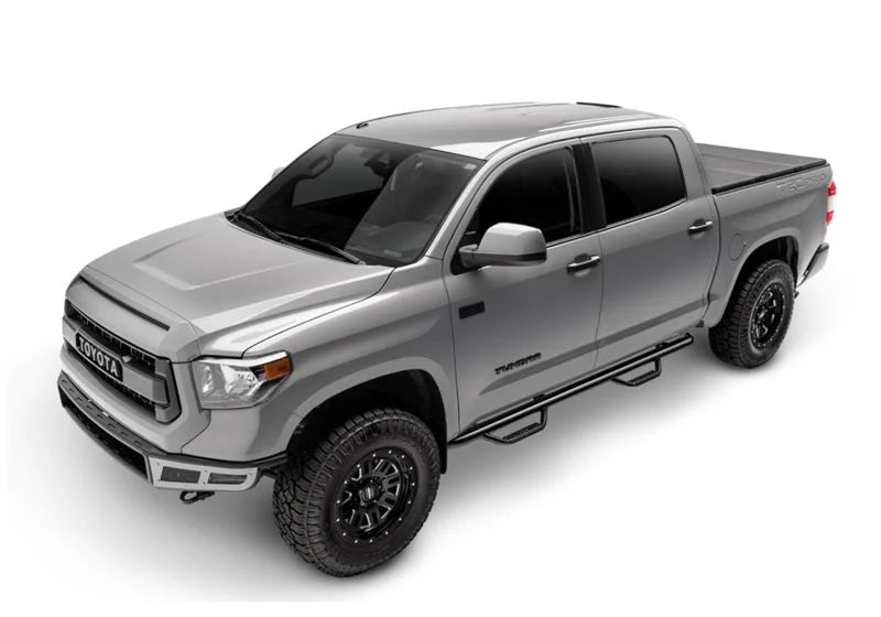 N-Fab 2022 Toyota Tundra Crew Max Cab 5.6ft Bed W2W - 3in Nerf Steps - Gloss Black (w/o Bed Access) - Installation View