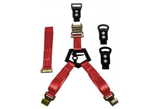 Load image into Gallery viewer, N-Fab Bed Mounted Rapid Tire Strap Universal - Gloss Black - Red Strap - Main Product View