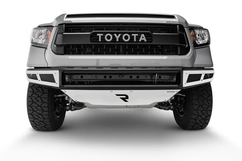 N-Fab M-RDS Front Bumper 14-17 Toyota Tundra - Gloss Black w/Silver Skid Plate - Back View
