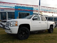 Load image into Gallery viewer, N-Fab Nerf Step 07-13 Chevy-GMC 2500/3500 07-10 1500 Crew Cab - Gloss Black - Cab Length - 3in - Installation View
