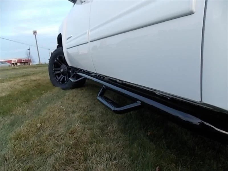 N-Fab Nerf Step 07-13 Chevy-GMC 2500/3500 07-10 1500 Crew Cab - Gloss Black - Cab Length - 3in - Additional View 5