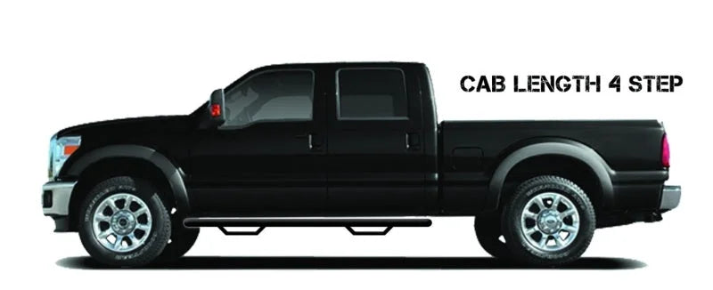 N-Fab Nerf Step 07-13 Chevy-GMC 2500/3500 07-10 1500 Crew Cab - Gloss Black - Cab Length - 3in - Additional View 6