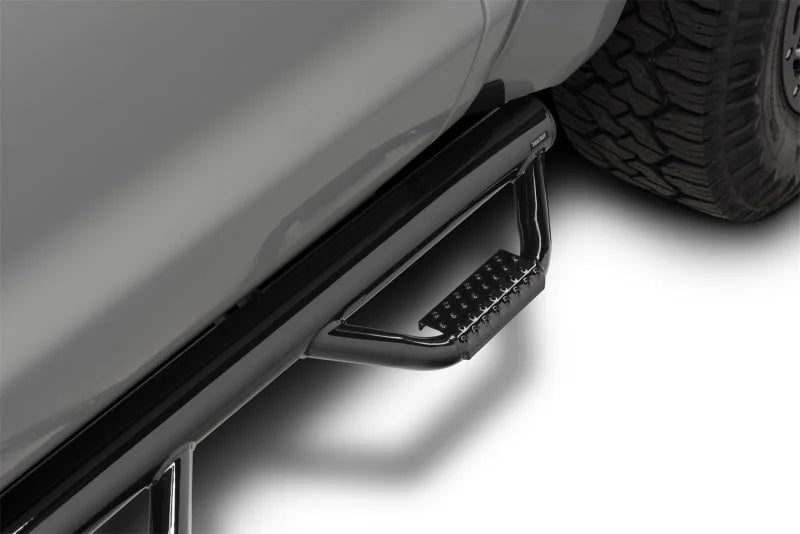 N-Fab Nerf Step 09-15.5 Dodge Ram 1500 Quad Cab - Gloss Black - Cab Length - 3in - Installation View
