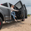Load image into Gallery viewer, N-Fab Nerf Step 15-17 Ford F-150 SuperCrew 5.5ft Bed - Tex. Black - Bed Access - 3in - Side View