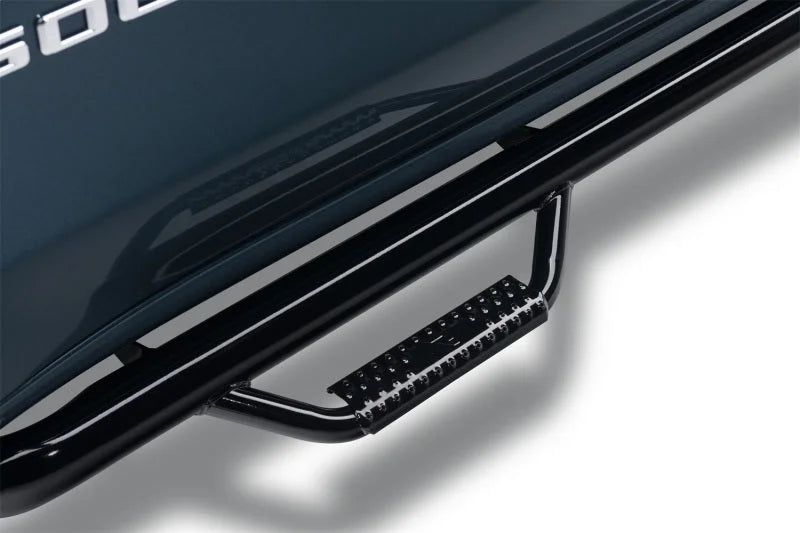 N-Fab Nerf Step 19-20 Chevy/GMC 1500 Double Cab - Cab Length - Gloss Black - 3in - Side View