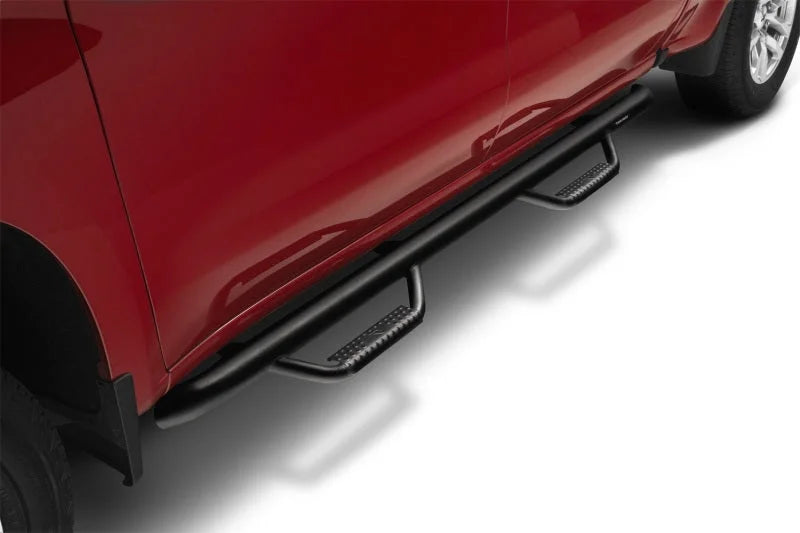 N-Fab Nerf Step 19-20 Chevy/GMC 1500 Double Cab - Cab Length - Tex. Black - Side View
