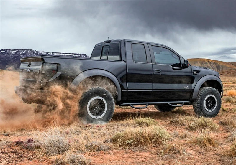 N-Fab Nerf Step 19-20 Chevy/GMC 1500 Regular Cab - Cab Length - Gloss Black - Back View