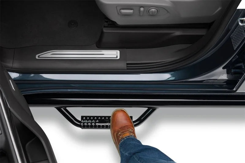 N-Fab Nerf Step 19-20 Chevy/GMC 1500 Regular Cab - Cab Length - Gloss Black - Installation View