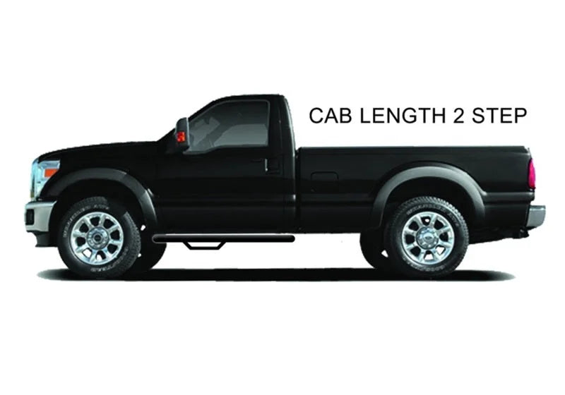 N-Fab Nerf Step 19-20 Chevy/GMC 1500 Regular Cab - Cab Length - Tex. Black - Side View