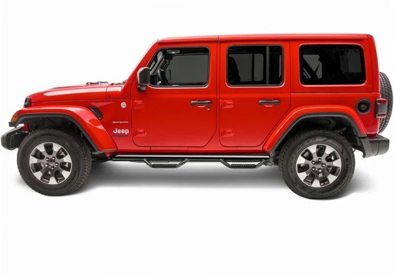 N-Fab Nerf Step 2018 Jeep Wrangler JL SUV 4 Door- Gloss Black - W2W - 3in - Additional View 7