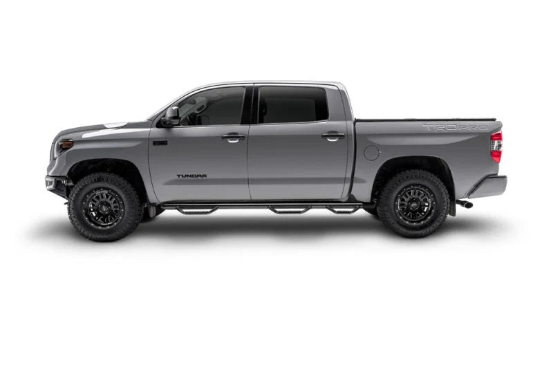 N-Fab Nerf Step 73-87 Chevy 1500/2500/3500 Crew Cab 8ft Bed - Gloss Black - Bed Access - 3in - Additional View 5