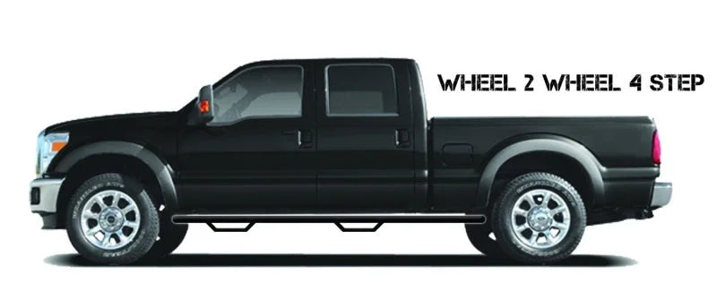 N-Fab Nerf Step 88-98 Chevy-GMC 1500/2500 Regular Cab 6.5ft Bed - Tex. Black - Bed Access - 3in - Back View