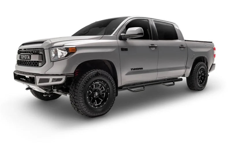 N-Fab Nerf Step 95-04 Toyota Tacoma Ext. Cab 6ft Bed - Gloss Black - W2W - 3in - Side View