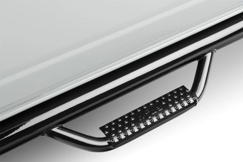 N-Fab Nerf Step 97-06 Jeep Wrangler TJ/BJ 2 Door All - Gloss Black - W2W - SRW - 3in - Side View